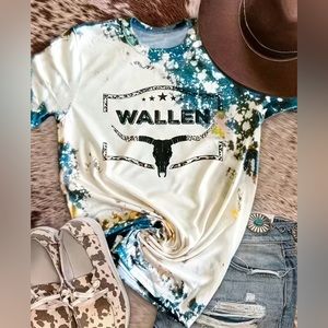 New!! Wallen Cow Head Print T-Shirt‎